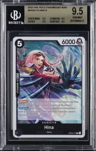 2023 ONE PIECE PARAMOUNT WAR #OP02110 HINA R BGS 9.5