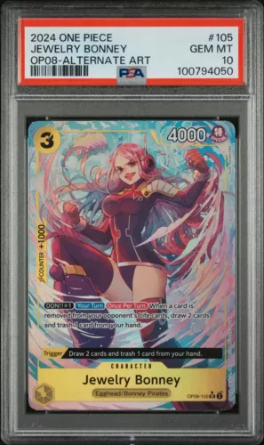 2024 OP08-105 ALTERNATE ART JEWELRY BONNEY PSA 10